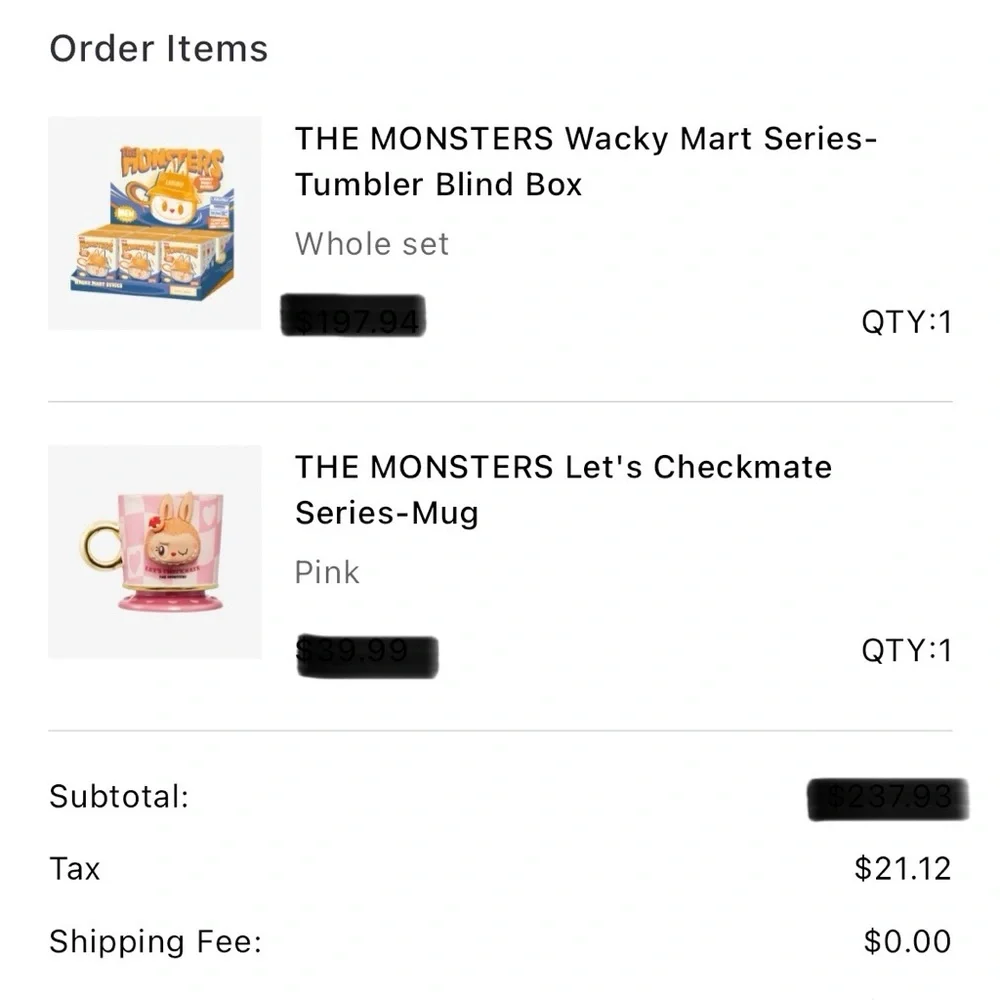 Pop Mart LABUBU The Monsters Wacky Mart Tumbler 6 Blind Box Full Set